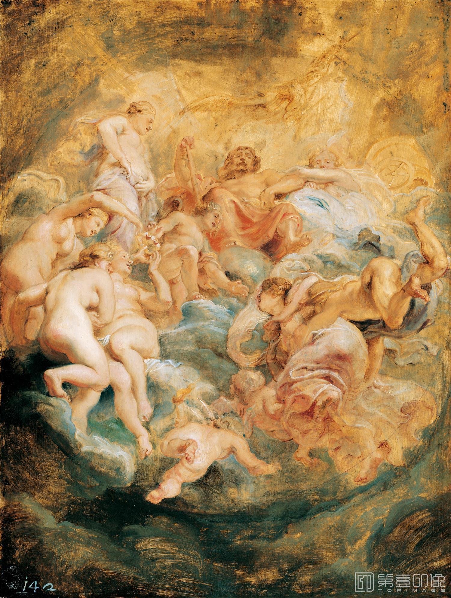 油画-列支敦士登皇家美术馆-Peter Paul RubensPsyche taken up into Olympus-369